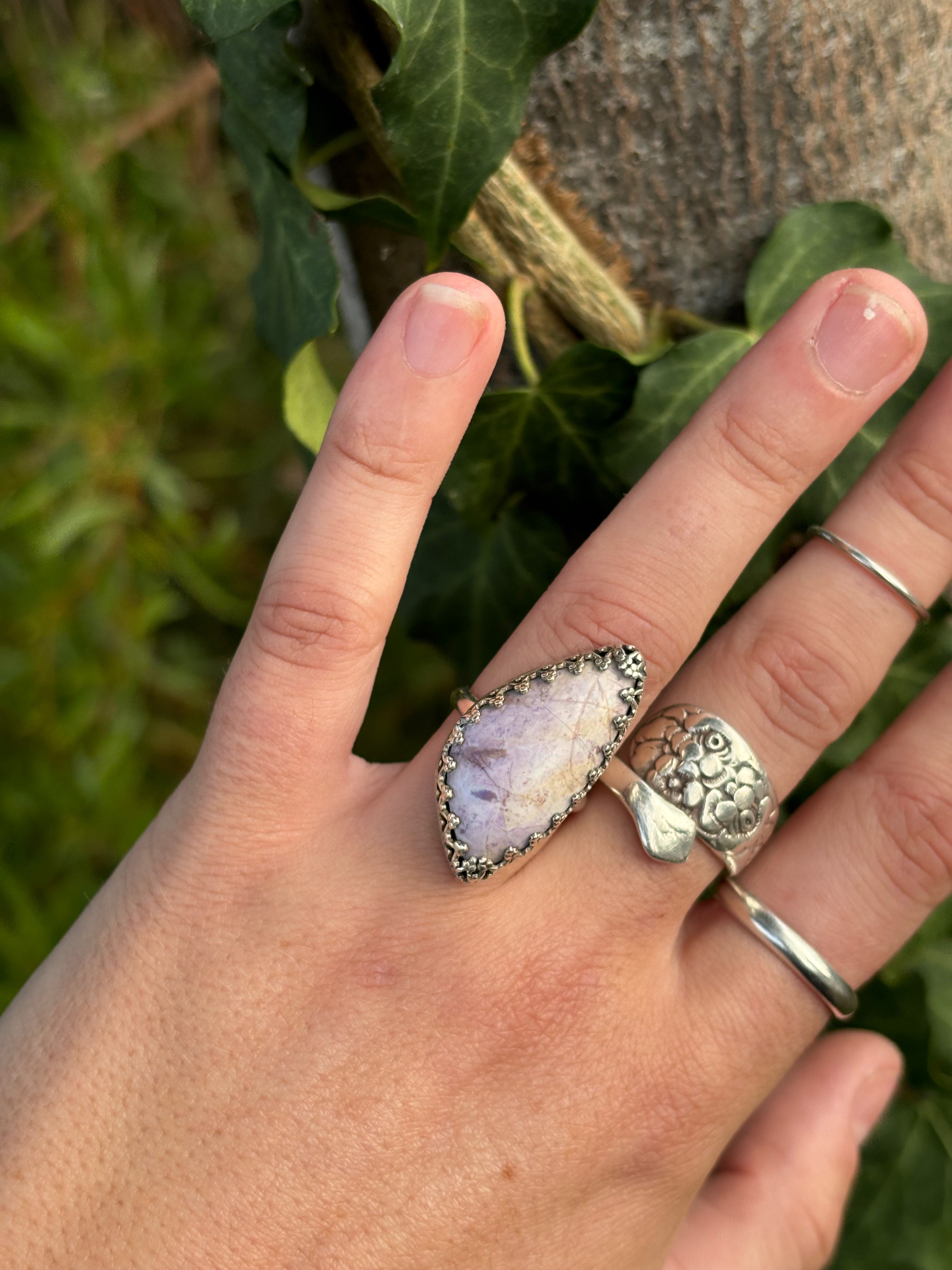 Violet Heart Ring - Size 6.5